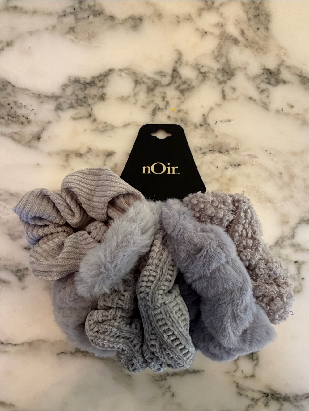 NWT Berry Bundle of Grey Scrunchies Hair Ties